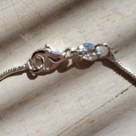 925 stamped bi color topaz color teardrop 20" necklace - Picture 2 of 2